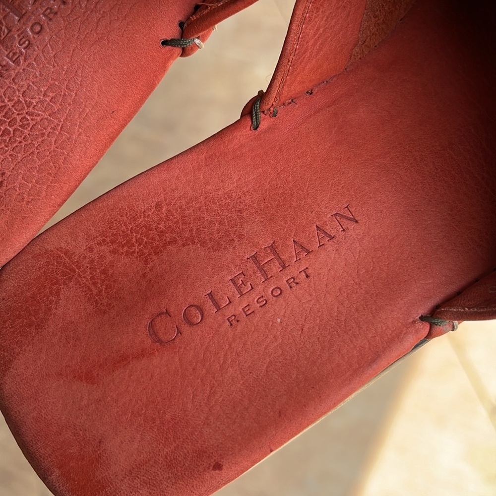 Cole Haan Orange suede mule loafer size 8 1/2 - Picture 10 of 10